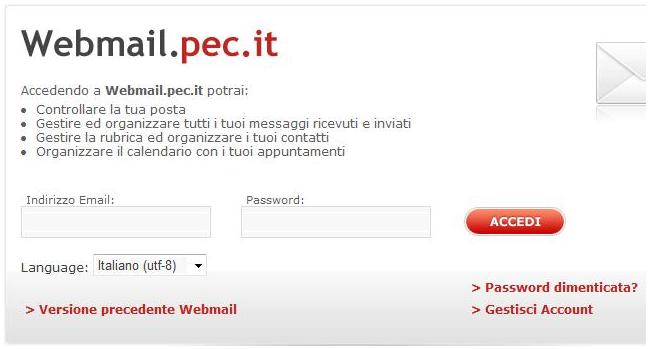 aruba webmail pec configurazione vpn